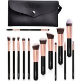 VAIVE Make Up Kwasten Set - Foundation Kwast - Oogschaduw Borstels - Poederkwast - Makeup Kwasten - Kwastensets - Wenkbrauw Borstel