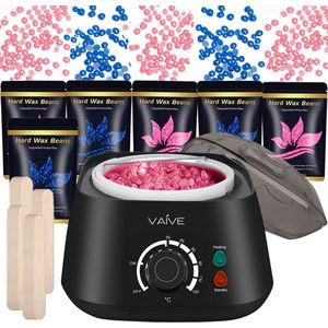 VAIVE Professionele Wax Apparaat - Wax Beans Verwarmer - Ontharing set - Heater - Inclusief Hard Wax Bonen en Spatels