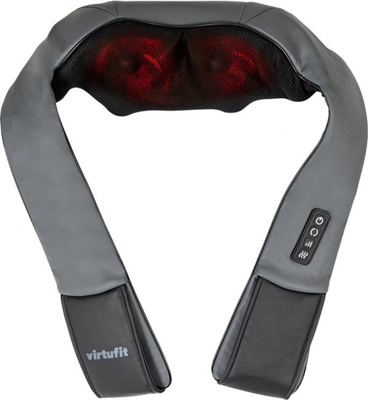 VirtuFit Draadloos Nekmassage Apparaat Pro - Shiatsu Nek Massage Kussen met Warmtefunctie - Nek en Schouder