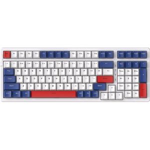 Fuegobird K98 Bedraad Mechanisch Gaming Toetsenbord - 100keys - Banana Switch - RGB Backlight - Gasket Mod - QWERTY - Yacht Blue