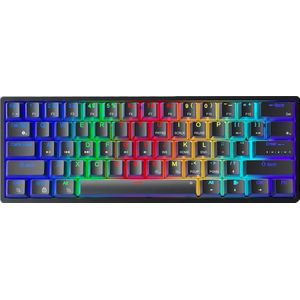 AULA F3261 - Bedrade Gaming Toetsenbord - Mechanisch - Full RGB - 61 toetsen - Rode schakelaar - Hot swap - Qwerty Toetsenborden - Zwart
