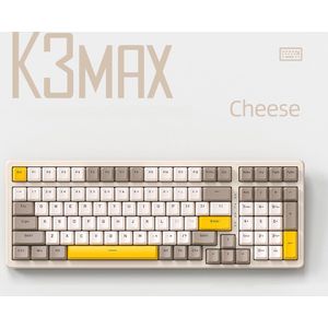Fuegobird K3MAX Mechanisch Gaming Toetsenbord - 100keys - Gasket Mod - Rode Switch - QWERTY - Mechanical RGB Backlight Keyboard - Cheese