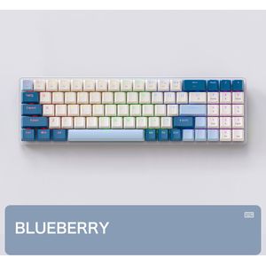FREEWOLF K65 Mechanisch Gaming Toetsenbord - Side RGB light - 78keys - Mini NumPad - Red Switch - Blueberry