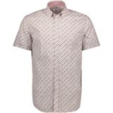 State of Art - Geprint Overhemd - Wit - Katoen