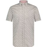 State of Art - Geprint Overhemd - Wit - Katoen