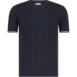 State Of Art Knitted T-Shirt Navy - Größe XXL