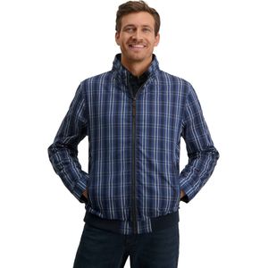 State of Art - Tussenjas - Blauw - Katoen/Polyamide/Elastaan - Geruit Patroon