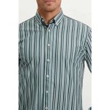 State of Art - Overhemd - Groen Blauw Gestreept - Katoen