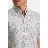 State of Art - Short Sleeve Overhemd Print - Grijs - Katoen/Elasthaan