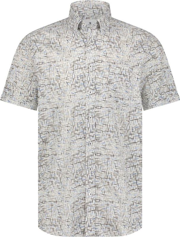 State of Art - Short Sleeve Overhemd Print - Grijs - Katoen/Elasthaan