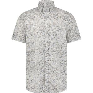State of Art - Short Sleeve Overhemd Print - Grijs - Katoen/Elasthaan
