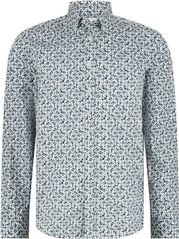 State of Art - Overhemd - Wit Blauw - Katoen