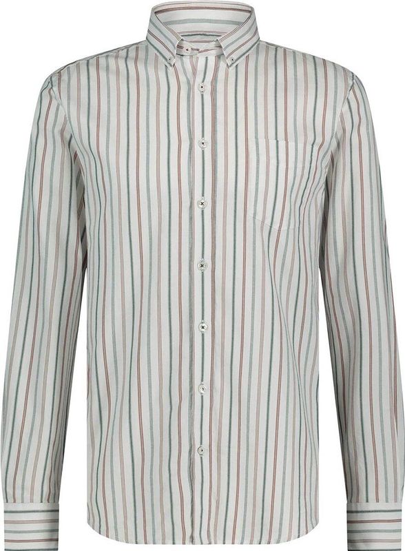 State of Art - Gestreept Overhemd - Wit - Katoen