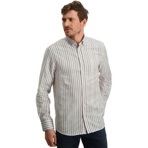 State of Art - Gestreept Overhemd - Wit - Katoen - Wijde Fit