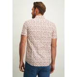 State of Art - Overhemd - Bruin - Katoen - Korte Mouw - Wijde Fit