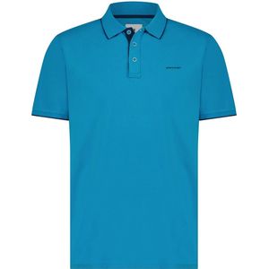 State Of Art Pique Polo Petrol Blauw - Heren