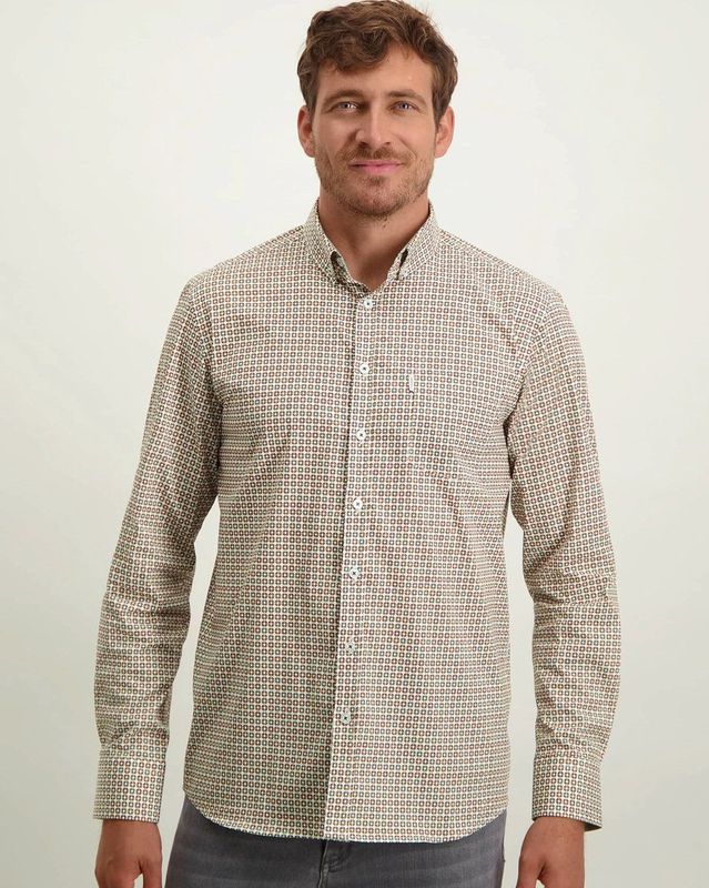 State Of Art - Casual Overhemd - Beige - 100% Katoen