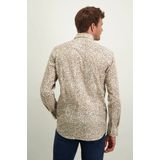 State of Art - Shirt - Camel - Katoen/Elastaan - Lange Mouwen