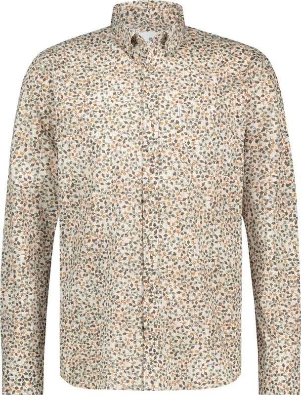 State of Art - Shirt - Camel - Katoen/Elastaan - Lange Mouwen