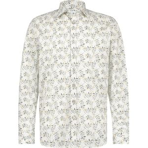 State of Art - Casual Overhemd - Groene Print - Katoen