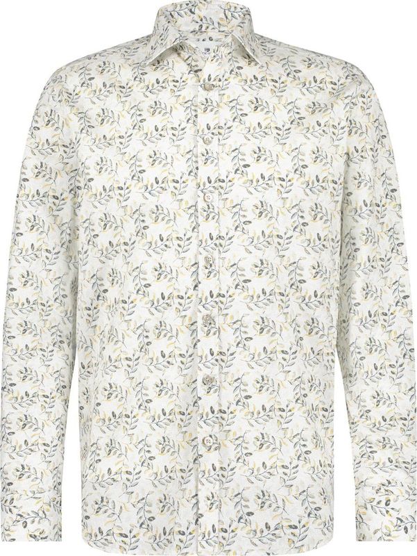 State of Art - Casual Overhemd - Wit - Katoen/Elastaan