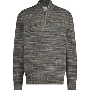 State of Art - Half Zip Trui Melange Grijs - Heren - Regular-fit