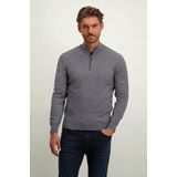 State of Art - Trui - Paars/Grijs Gemêleerd - Katoen - Half Zip