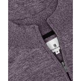 State of Art - Trui - Paars/Grijs Gemêleerd - Katoen - Half Zip