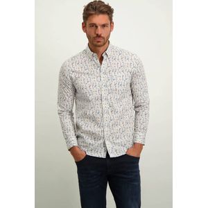 State of Art - Casual Overhemd - Wit - 97% Katoen 3% Elastaan