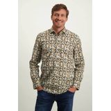 State of Art - Gele Bedrukte Overhemd - Katoen