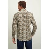 State of Art - Gele Bedrukte Overhemd - Katoen