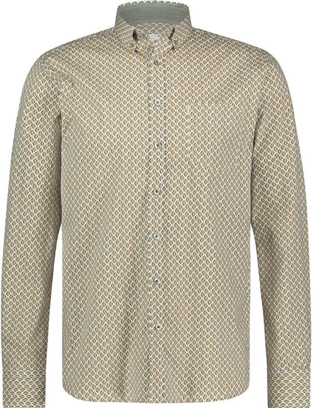 State Of Art - Overhemd - Geel - Katoen - Met Print