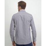 State of Art - Gestreept Casual Overhemd - Blauw - Katoen - Donkerblauw