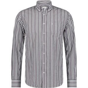 State of Art, Overhemden, Heren, Blauw, L, Katoen, Gestreept Casual Overhemd in Donkerblauw