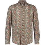 State of Art - Overhemd - Groen - Katoen - Wijde Fit