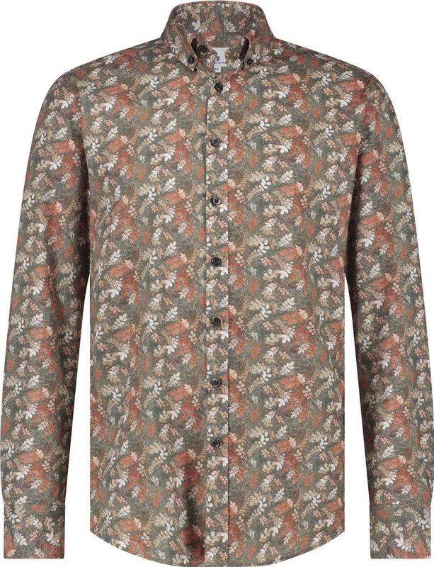 State of Art - Overhemd - Groen - Katoen - Wijde Fit