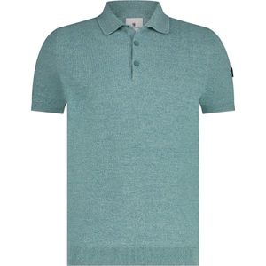State Of Art Knitted Poloshirt Groen - Heren