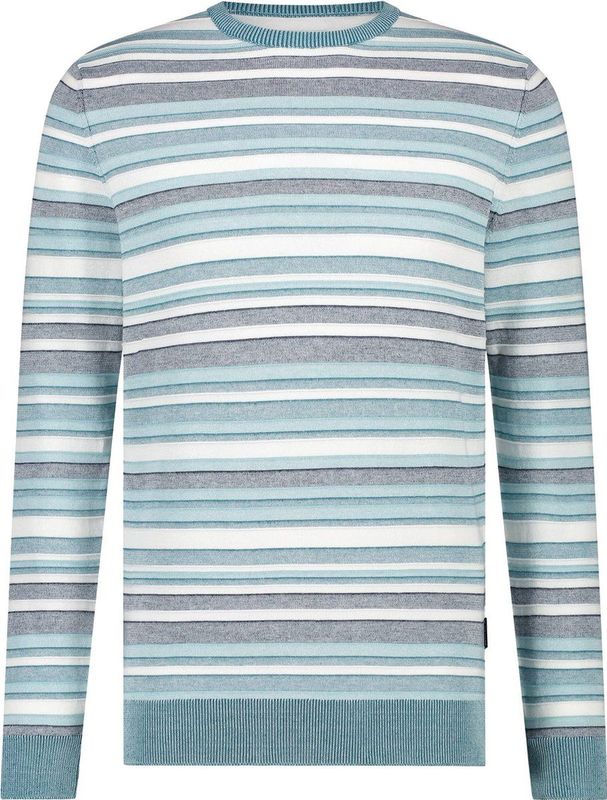 State Of Art Trui Strepen Blauw - Heren - Pullovers