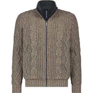 State Of Art Vest Heavy Cable Wolmix Beige - Heren