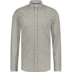 Longsleeve - Bruin - 97% Katoen 3% Elastaan - Geknoopt - Gestipt