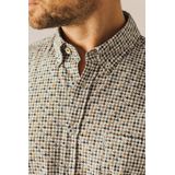 Longsleeve - Bruin - 97% Katoen 3% Elastaan - Geknoopt - Gestipt