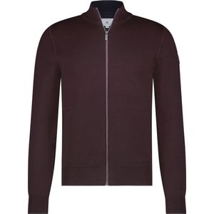 State Of Art Vest Fine Contrast Wolblend Bordeaux - Heren