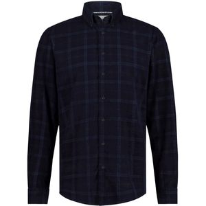 State of Art - Overhemd - Donkerblauw - Geruit - Katoen/Elastaan