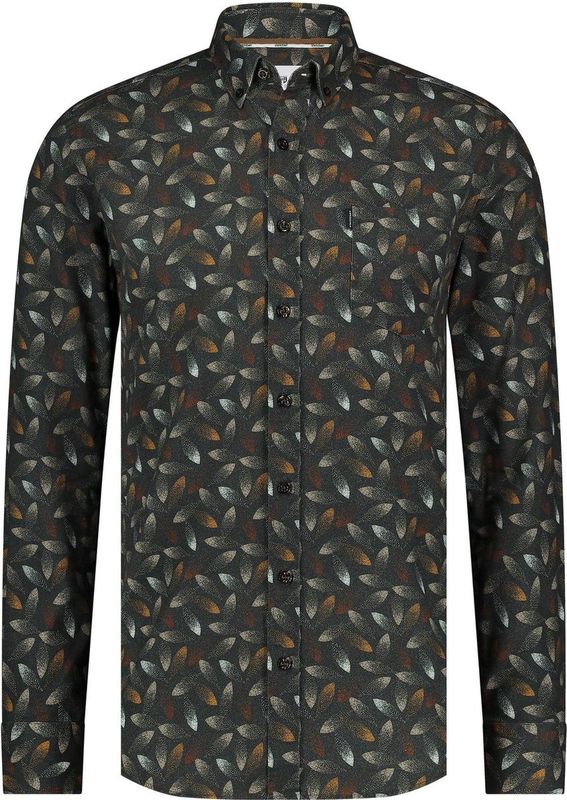 State Of Art - Overhemd - Antraciet - Katoen - Regular-Fit