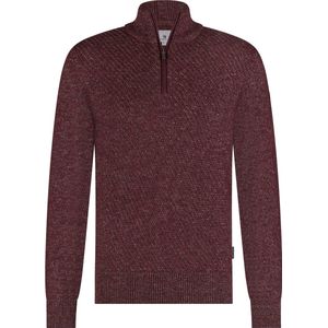 State of Art - Trui - Rood Gemêleerd - Acryl Katoen Mix - Half Zip