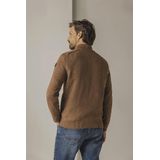 State Of Art Half Zip Trui Melange Camel Bruin - Heren - Pullovers