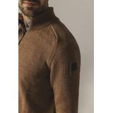 State Of Art Half Zip Trui Melange Camel Bruin - Heren - Pullovers