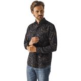 State of Art - Casual Donkerblauw Overhemd - Veelkleurig - Heren