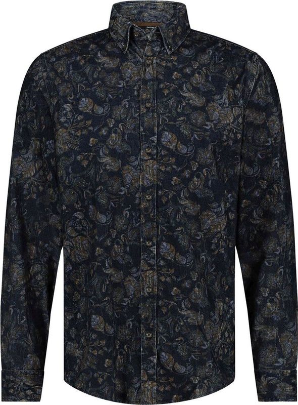 State of Art - Casual Donkerblauw Overhemd - Veelkleurig - Heren