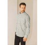 State of Art - Casual Overhemd - Groen - Geprint